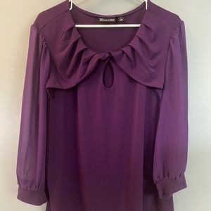 Purple NY& Co LS Blouse
